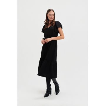 Rochie cu decolteu in V si maneci scurte