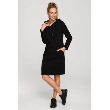 Rochie cu gluga  Bumbac - Ecru