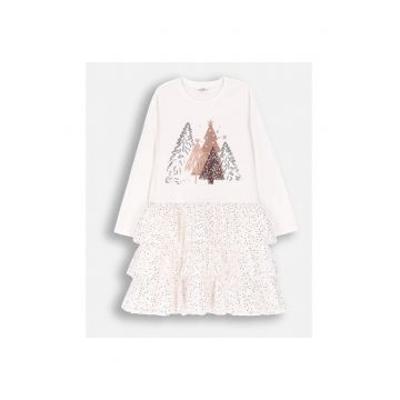 Rochie cu paiete si maneca lunga