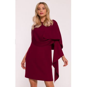 Rochie de cocktail cu pelerina decorativa