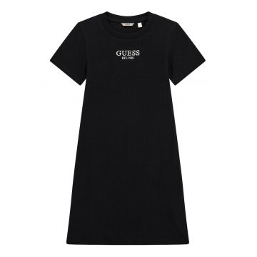 Rochie din amestec de bumbac cu logo