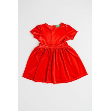 Rochie evazata cu cordon in talie