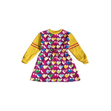 Rochie evazata cu maneci lungi