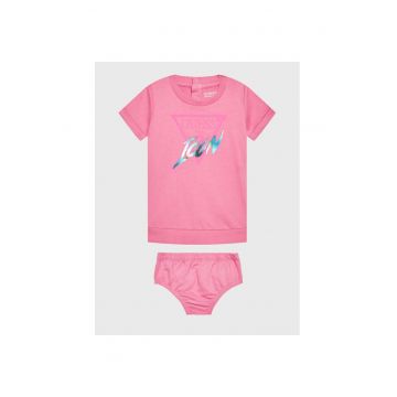 Rochie fete -  44337 - Roz - Bumbac