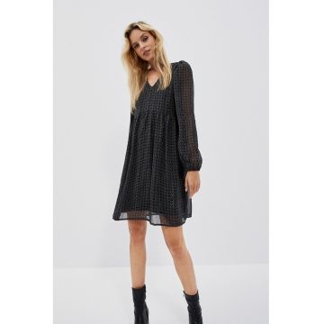 Rochie imprimeu negru - 69845