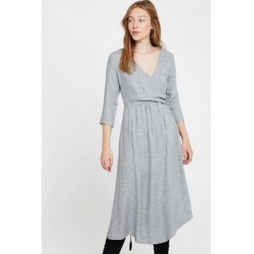 Rochie midi cu decolteu in V