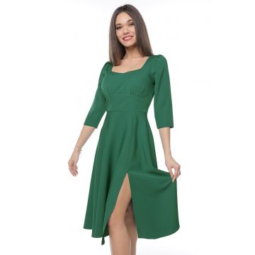Rochie midi cu slit lateral