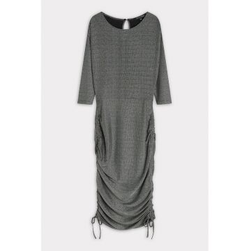 Rochie midi cu snururi laterale