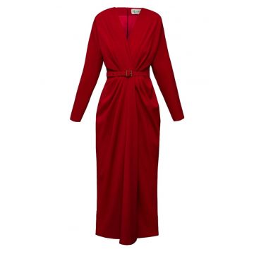 Rochie midi drapata Amaris