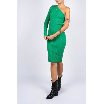 Rochie mulata asimetrica din tricot