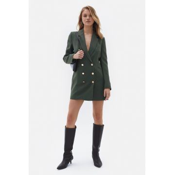 Rochie-sacou cu doua randuri de nasturi