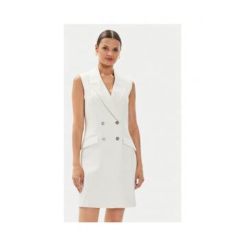 Rochie scurta cu decolteu in V si nasturi