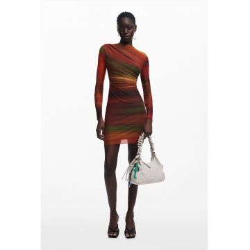 Rochie scurta cu volane