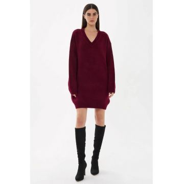 Rochie -  Supradimensionata - Decolteu in V - Acril/Poliester - 23648