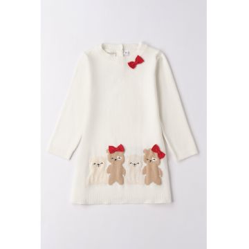 Rochie tricotata cu detalii grafice