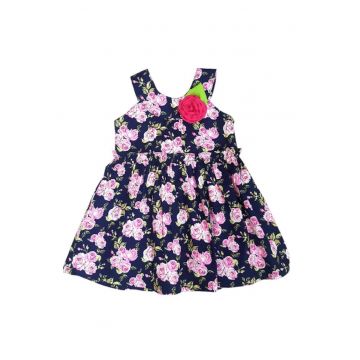 Rochita fetite bleumarine cu roz