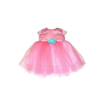 Rochita  Model Pinky - Fara maneca - Roz - Bumbac - Roz - 0-1 luni -