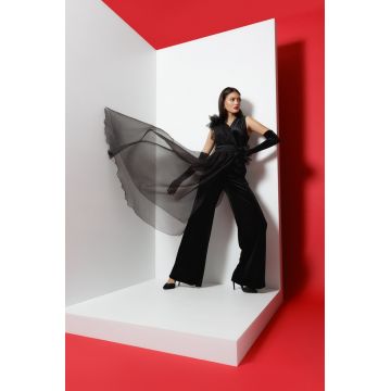 Salopeta dama eleganta cu drapaj