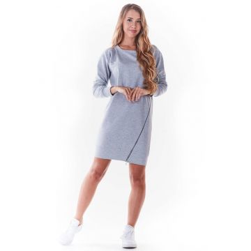 Rochie -  Bumbac/Elastan - Gri
