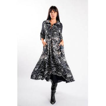 Rochie camasa cu print aripi de fluture