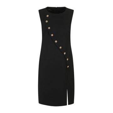 Rochie cambrata cu nasturi decorativi