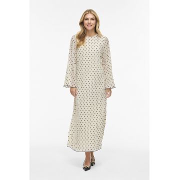 Rochie cu decolteu la baza gatului si buline