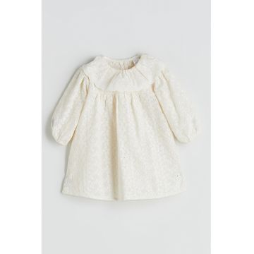 Rochie cu guler Peter Pan si maneci lungi