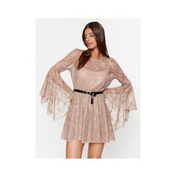 Rochie dama -  303506551 - Poliester - Bej - Bej