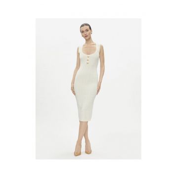 Rochie dama  bej - tricotata -