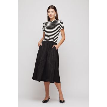 Rochie dama in dungi cu fas