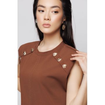 Rochie dama maro cu nasturi