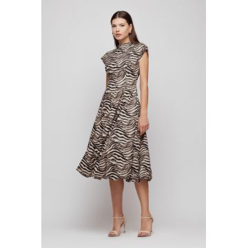 Rochie dama midi cu animal print