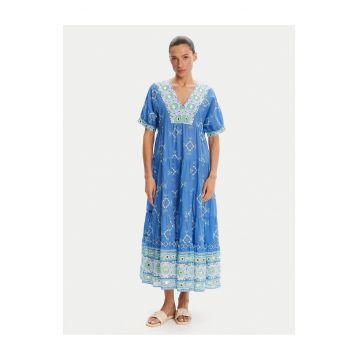 Rochie de vara dama  albastru - fabricatie usoara