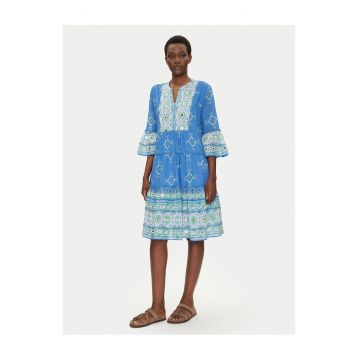 Rochie de vara dama  albastru - verde - colorat