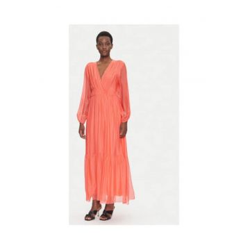 Rochie de vara Dama -  coral - 70% viscoza - 30% matase -