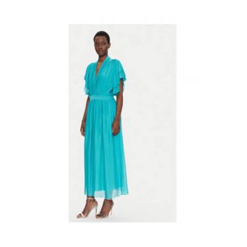 Rochie de vara Dama -  turcoaz - 70% viscoza - 30% matase