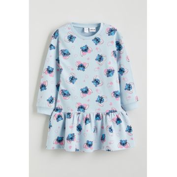 Rochie din amestec de bumbac cu model Stitch