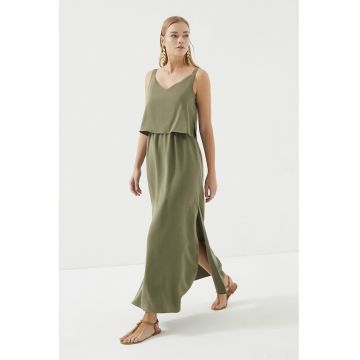 Rochie din lyocell cu aspect 2-in-1