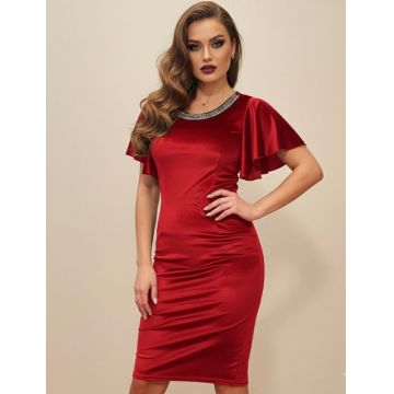 Rochie eleganta cu maneci fluture