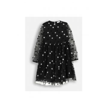 Rochie evazata cu imprimeu cu stele