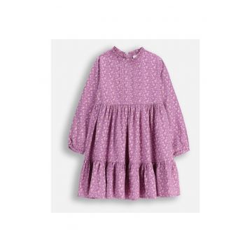 Rochie evazata cu mansete elastice