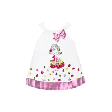 Rochie fara maneci cu imprimeu -