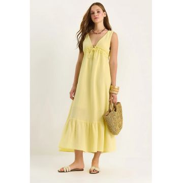 Rochie HiCCUP  galben - textil