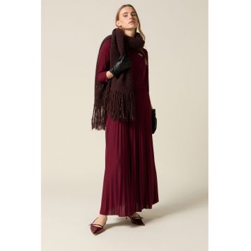 Rochie lunga cu design plisat