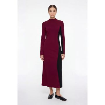Rochie maxi bicoloră din modal