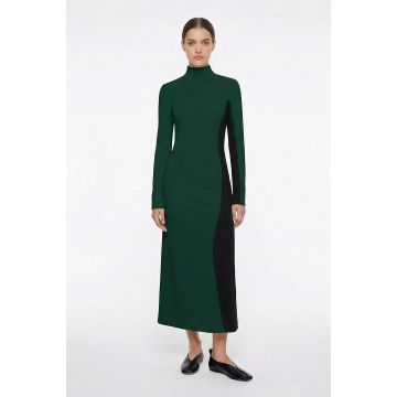 Rochie maxi bicoloră din modal