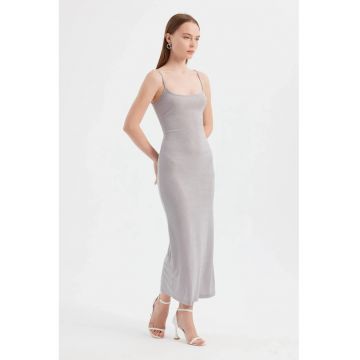 Rochie maxi semi-transparenta