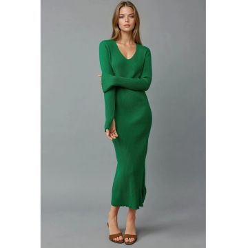 Rochie maxi -  verde - tricot -