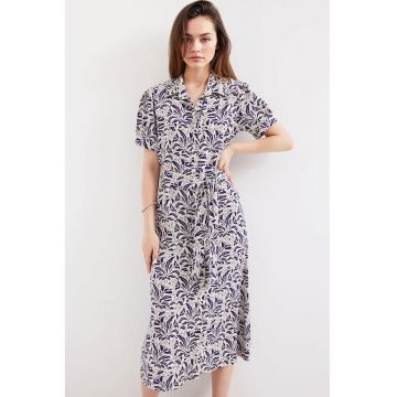 Rochie midi dama HiCCUP - viscoza - imprimeu floral