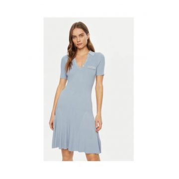 Rochie-polo evazata - din jerseu